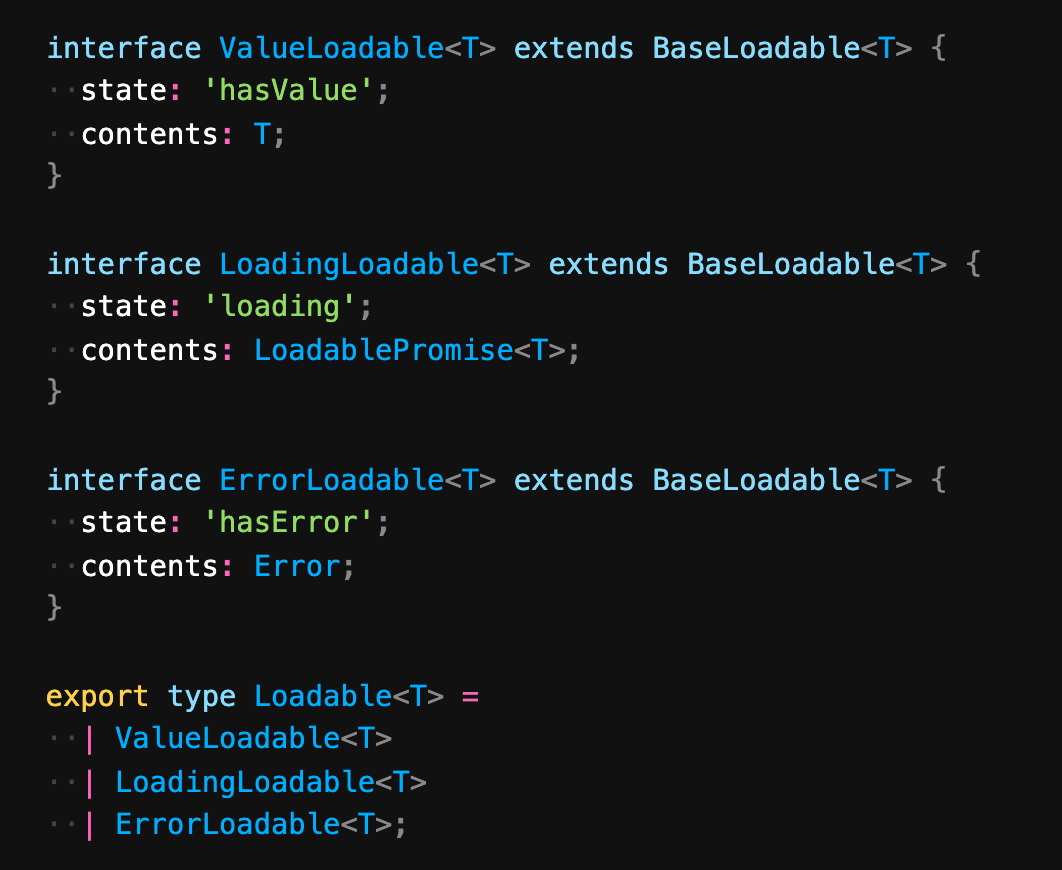 Loadble オブジェクトの型定義
